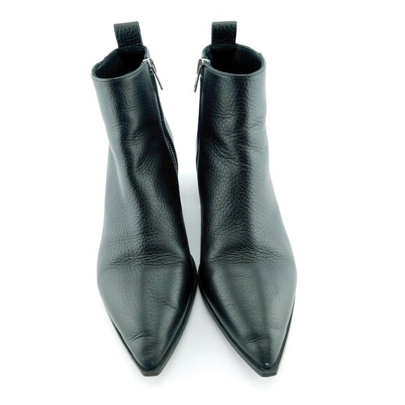 EVERLANE Black Leather Block Heel Chelsea Side Zip Ankle Boots 8 - Picture 3 of 10